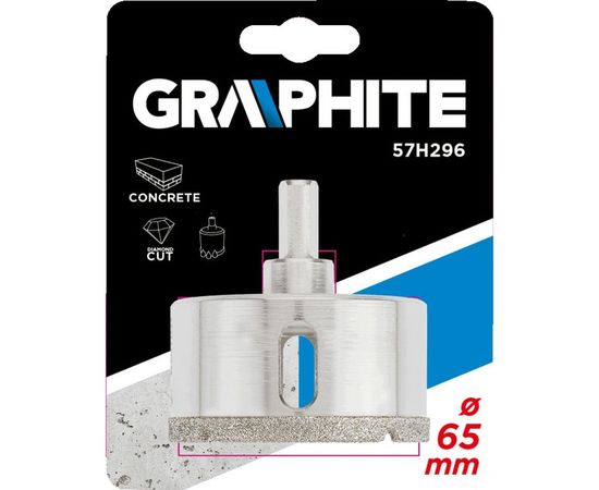 Сверло по керамической плитке (65х30 мм) GRAPHITE 57H296 – изображение 2