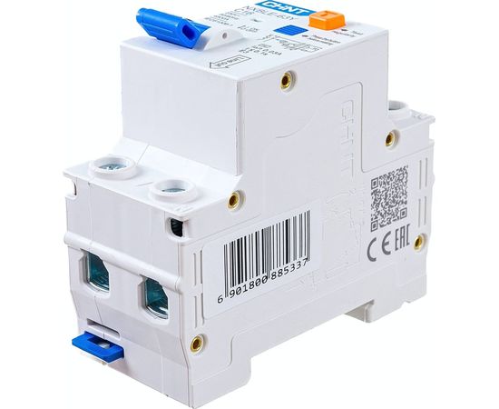 Дифференциальный автоматический выключатель CHINT, NXBLE-63Y, 1P+N, 16А, 30mA, электронный тип AС, характеристика С, 4.5kA 105542 – изображение 2