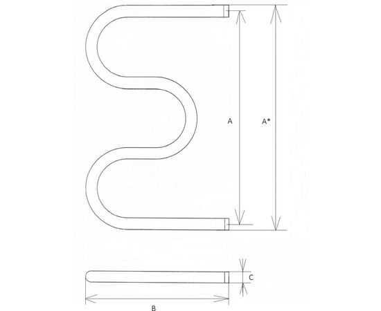 Полотенцесушитель Двин M 50/60 1" Без полки Водяной К0 10156008 – изображение 2