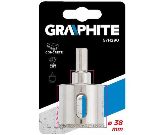 Сверло по керамической плитке 38 мм GRAPHITE 57H290 – изображение 2