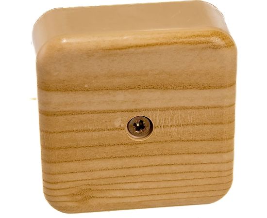 Распаячная коробка УРАЛ ПАК открытой проводки 50х50х20мм, светлое дерево, без клеммы IP40 КР-513110050-100 – изображение 3