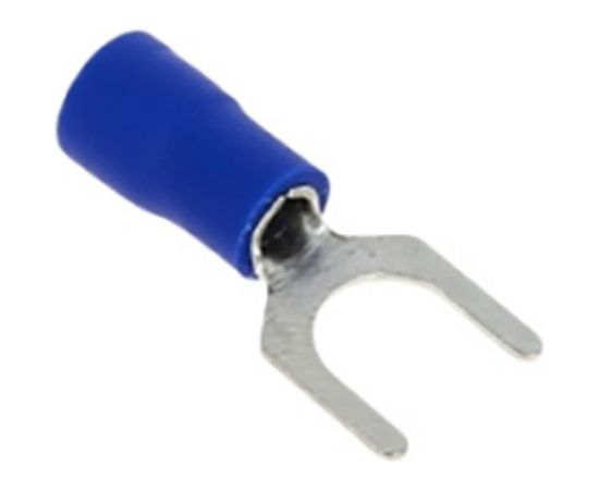 Вилочный изолированный наконечник STEKKER М4 1,5-2,5 - 0,6 мм, синий 39372 – изображение 3