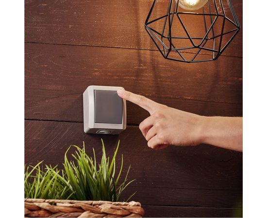 Одноклавишный накладной выключатель KRANZ IP54 серый KR-78-0608 – изображение 4