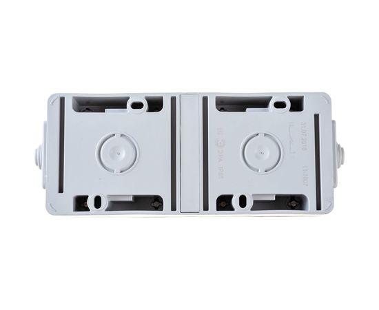 Вертикальный блок: розетка+выключатель ЭРА Эксперт 11760703 IP65, 16A, 250В, ОУ Б0035998 – изображение 4