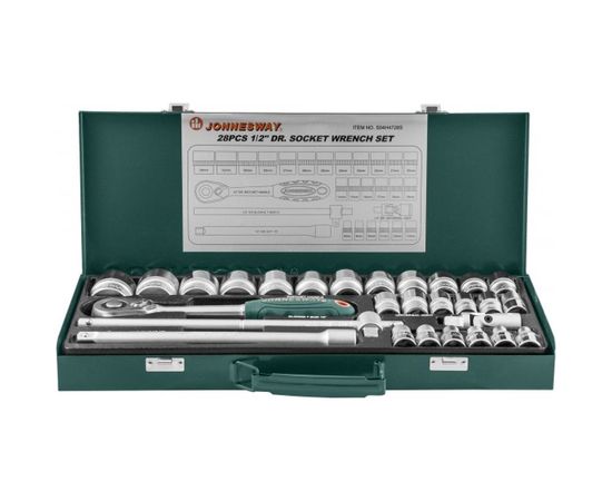 Набор торцевых головок 1/2"DR 8-34 мм Jonnesway S04H4728S – изображение 4