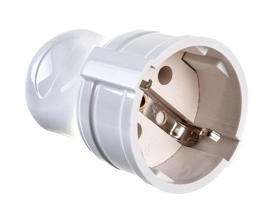 Разборная прямая розетка IEK РПп10-01-Ст, с заземляющим контактом, 16А, белая ERP10-16-01-K01 – изображение 5