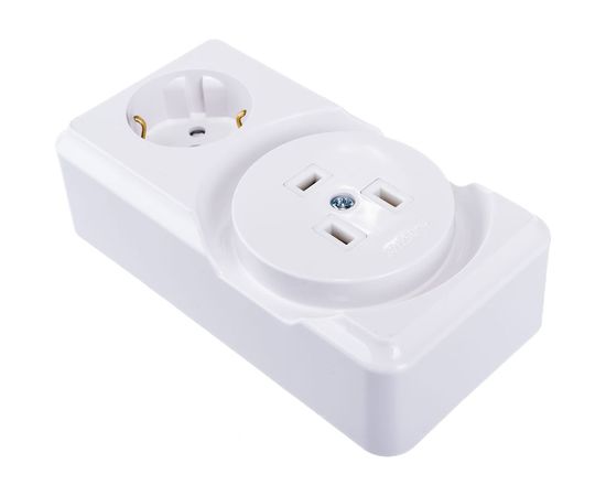 Розетка Bylectrica к электроплите+ 1-местная розетка с заз. контактом ОУ комбинированная БРА32-016 – изображение 5