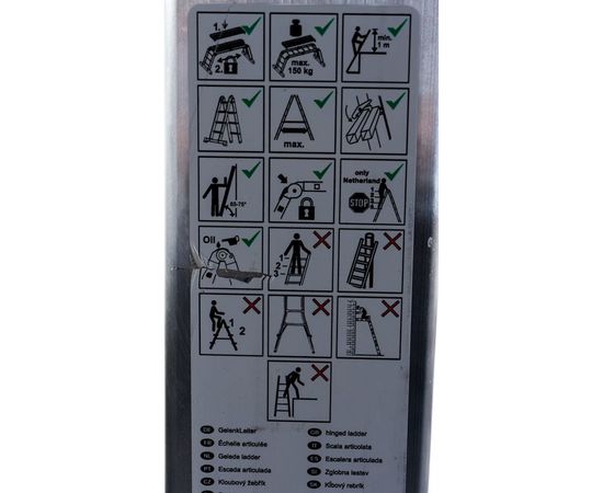 Шарнирная стремянка-трансформер универсальная Krause 5+4+4+5 085078 – изображение 7