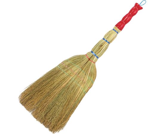 Веник 3-х прошивной ЛАЙМА Люкс ручка в пленке, 360-380 г, ширина метелки 28-31 см 604229 