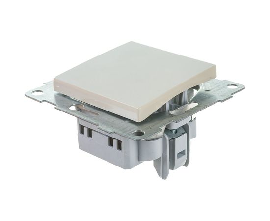 Механизм выключателя GUSI ELECTRIC Ugra 1 клавиша, перекрестный, СУ , 10А, 250В, бежевый С11В7-003 