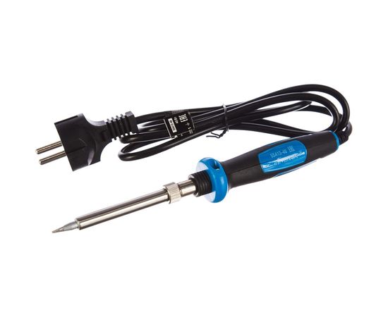 Паяльник с двухкомпонентной рукояткой, с защитным колпачком, керамическим нагревательным элементом, 40Вт, конус Зубр ПРОФЕССИОНАЛ 55413-40 