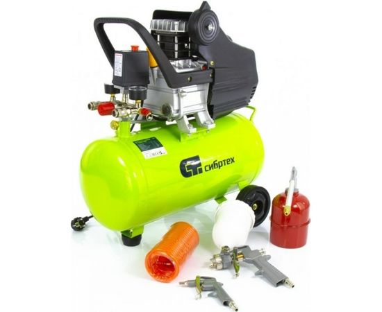Компрессор с набором СИБРТЕХ КК-1500/24 ПЛЮС 58038 