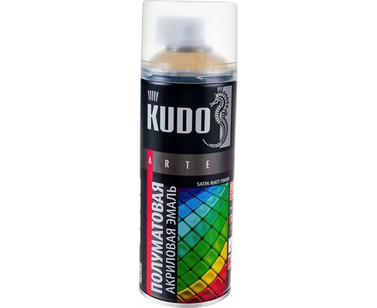 Эмаль KUDO Satin RAL 1001 бежевая, аэрозоль, 520 мл 11606526 