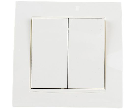 Двухклавишный выключатель, слоновая кость UNIVersal Бриллиант 7948622 