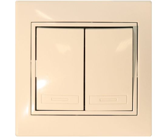 Двухклавишный выключатель Jilion бежевый 9533137 