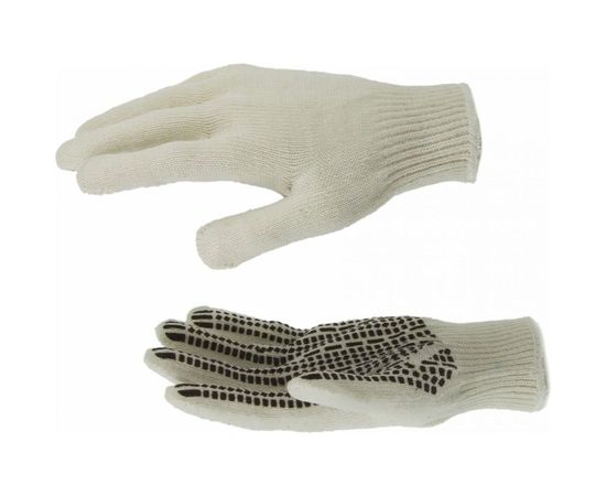 Трикотажные перчатки СИБРТЕХ, рисунок ПВХ гель, Протектор, оверлок, 67778 
