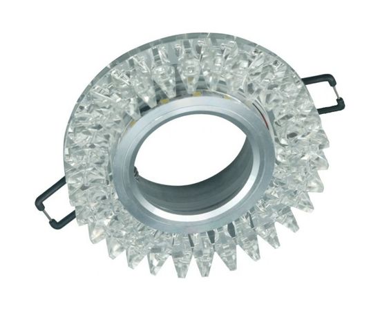 Встраиваемый светильник IN HOME MR16R-R12L-crystal под JCDR GU5.3 с подсветкой Прозрачный/Хром 4690612016238 