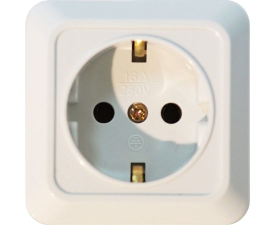 Розетка Jilion 1 гнездо с заземлением белый 9533430 