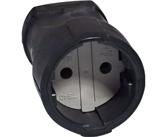 Штепсельное гнездо б/з, черное, ПВХ-облив 10А 250В UNIVersal ОА0150 