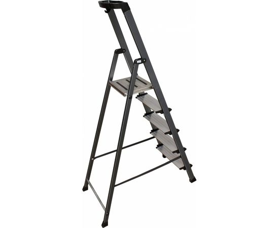 Стремянка, анодированные боковины Krause MONTO SECURO, 5 ступеней 126436 – изображение 2