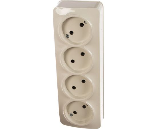 Четырехместная розетка IONICH б/з слоновая кость 1451 – изображение 2