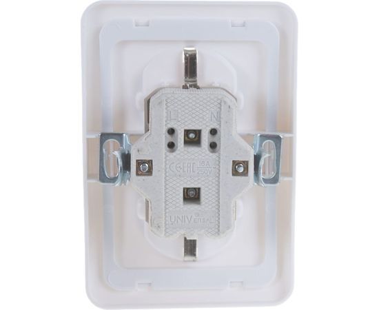 Двухместная розетка UNIVersal Валери с/з белая В0128 – изображение 2