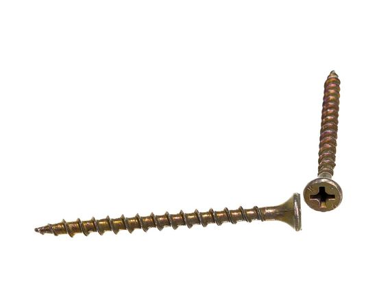 Саморезы с потайной головкой и крупным шагом МТК желтый цинк 1 кг, 3,5x51 113073 – изображение 3