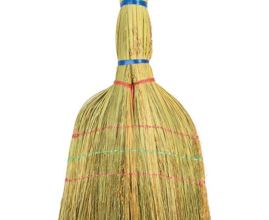 Веник 3-х прошивной ЛАЙМА Люкс ручка в пленке, 360-380 г, ширина метелки 28-31 см 604229 – изображение 3