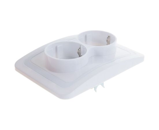 Двухместная розетка UNIVersal Валери с/з белая В0128 – изображение 3