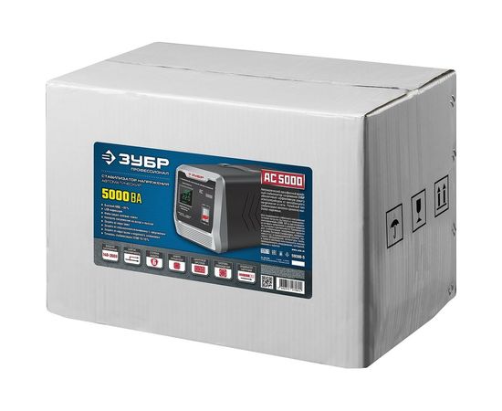 Автоматический стабилизатор с цифровой индикацией Зубр АСН-5000-1-Ц ПРОФ. 59380-5 – изображение 7