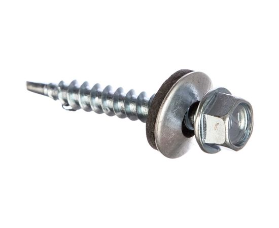 Кровельный саморез Tech-Krep КР ZP сверло 4,8х35 60 шт, коробка с окном 112026 