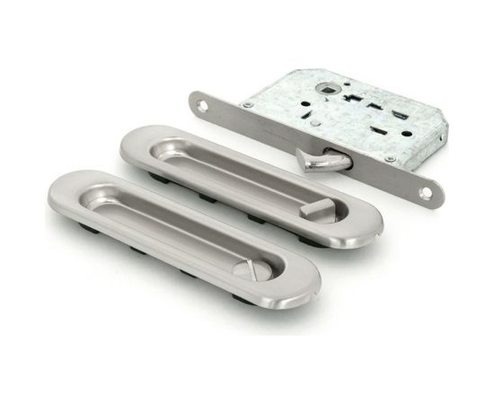 Ручка с замком для раздвижных дверей Palladium 01 BK SN 11945 