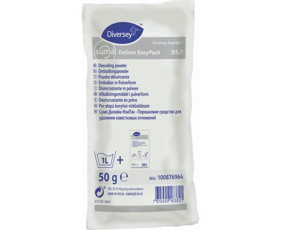 Средство для удаления известковых отложений Diversey Suma Delime EasyPack D5.7 25 шт по 50 гр 100876964 