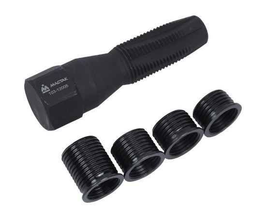 Метчик для восстановления свечной резьбы, набор ремонтных вставок (футорок), 5шт МАСТАК 103-12005 