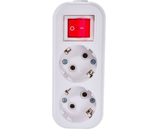 Переносная разборная розетка с выключателем IEK К02В, 2 места, CLASSIC KYP11-16-02-00-ZK 