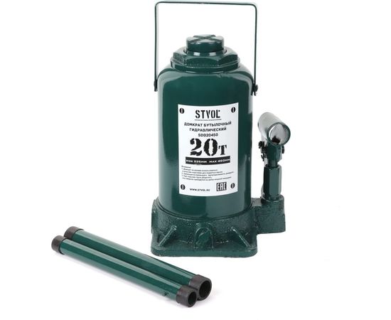 Бутылочный домкрат STVOL 20т 225-450 мм SDB20450 