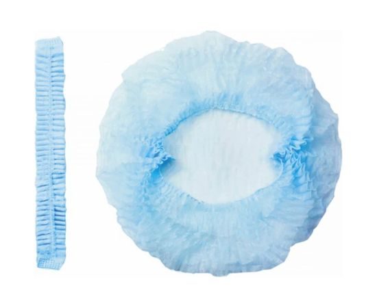 Одноразовая шапочка-берет ГЕКСА Плиссе 25 шт., бирюзовая 630238 