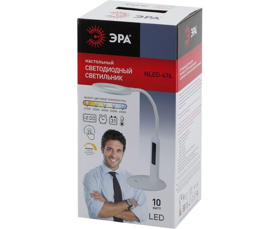 Настольный светильник ЭРА NLED-476-10W-W белый Б0038591 – изображение 15