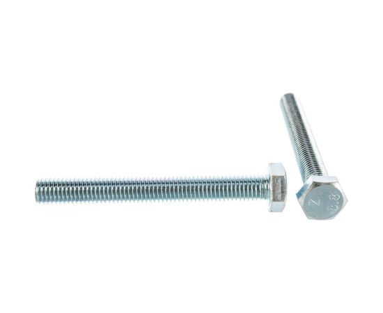 Болт DIN 933 с шестигранной головкой, оцинкованный М12х100, 8шт - коробка Tech-Krep 126525 – изображение 2