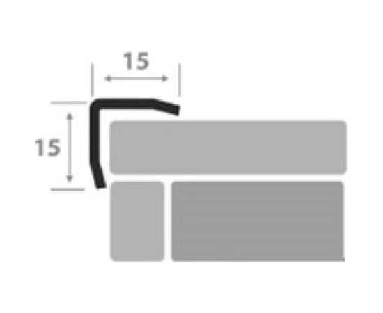 Угловой профиль ЛУКА из нержавеющей стали 15х15 мм, 2.7 м, сатинированный УТ000043051 – изображение 2
