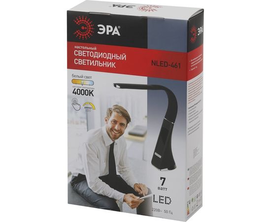 Настольный светильник ЭРА NLED-461-7W-BK черный Б0031609 – изображение 2