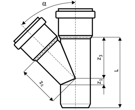 Тройник наружной канализации Ostendorf 87 градусов, 315х110 225450 – изображение 2