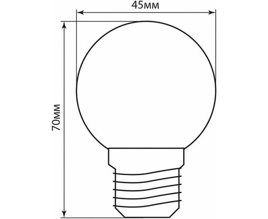 Лампа FERON LED 1вт Е27, зеленый, шар 25117 – изображение 3