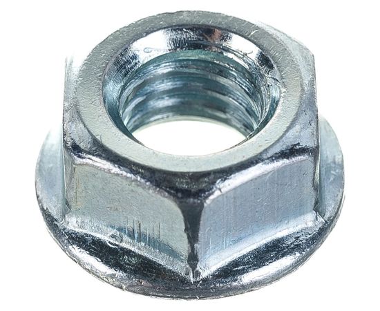 Шестигранная гайка с фланцем BEFAST DIN 6923, покрытие белый цинк М8, 100 шт. 6923F08S – изображение 3