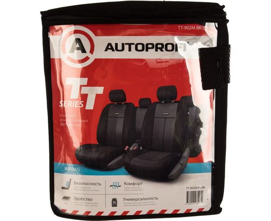 Автомобильные чехлы AUTOPROFI TT TT-902M BK/BK – изображение 3