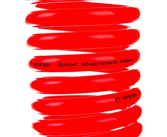 Шланг спиральный с быстроразъемными соединениями (5 м; 6x8 мм; 15 бар; ПВХ) INTERTOOL PT-1703 – изображение 3
