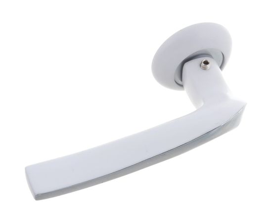 Дверная ручка RENZ Моретти матовый супер белый/хром блестящий, 2 шт. INDH 424-08 MSW/CP – изображение 3