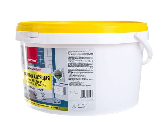 Клеящая термостойкая универсальная мастика Neomid 4 кг Н-Маст-4 – изображение 3