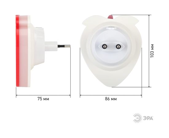Ночник ЭРА NN-627-LS-R красный Б0015240 – изображение 4