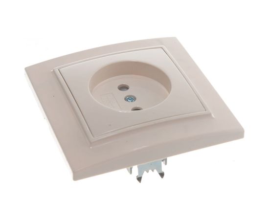 Розетка STEKKER 1-местн.б/з 220В 10А с защитн. шторкой серия Эрна слоновая кость PST10-9009-02 39235 – изображение 4